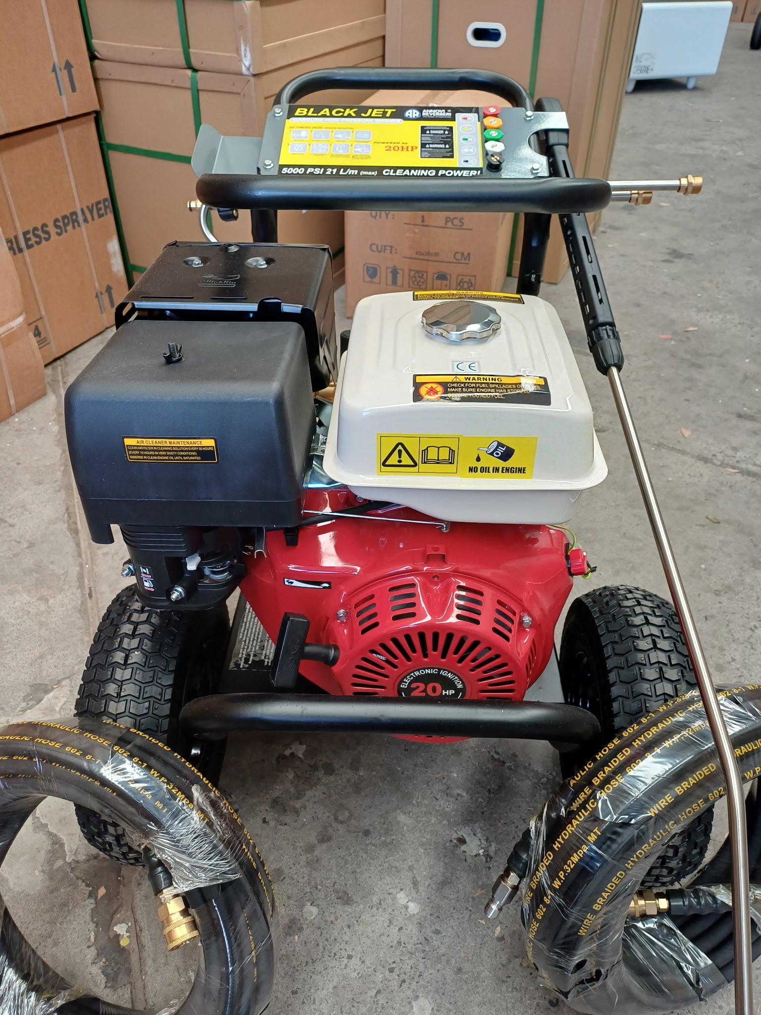 20HP 5000 PSI COMMERCIAL HIGH PRESSURE WASHER – ITALIAN AR PUMP