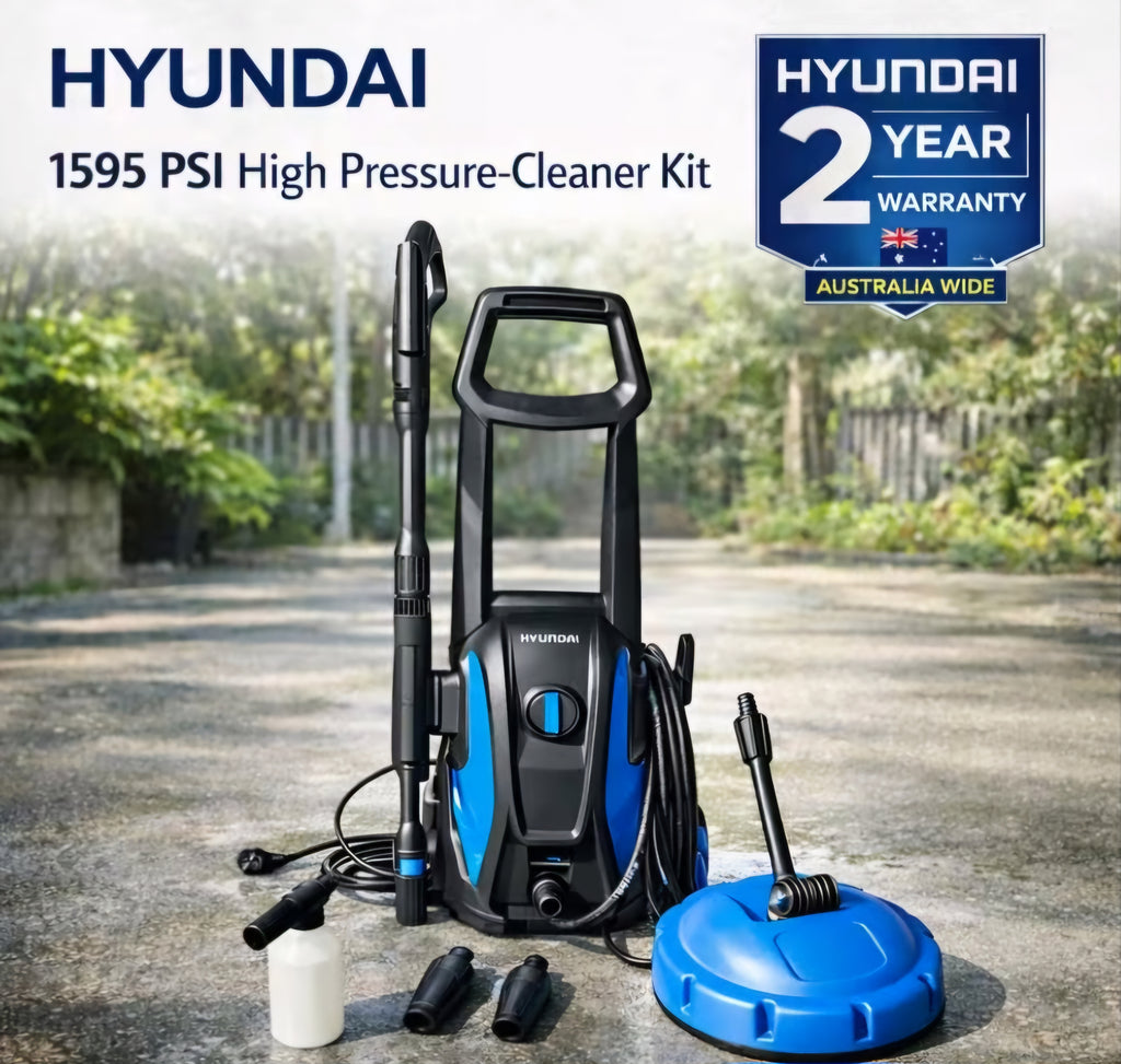 (ONLINE ONLY)Hyundai 1500W Electric Pressure Washer 300LHour Working Pressure 75 Bar (1087 PSI)