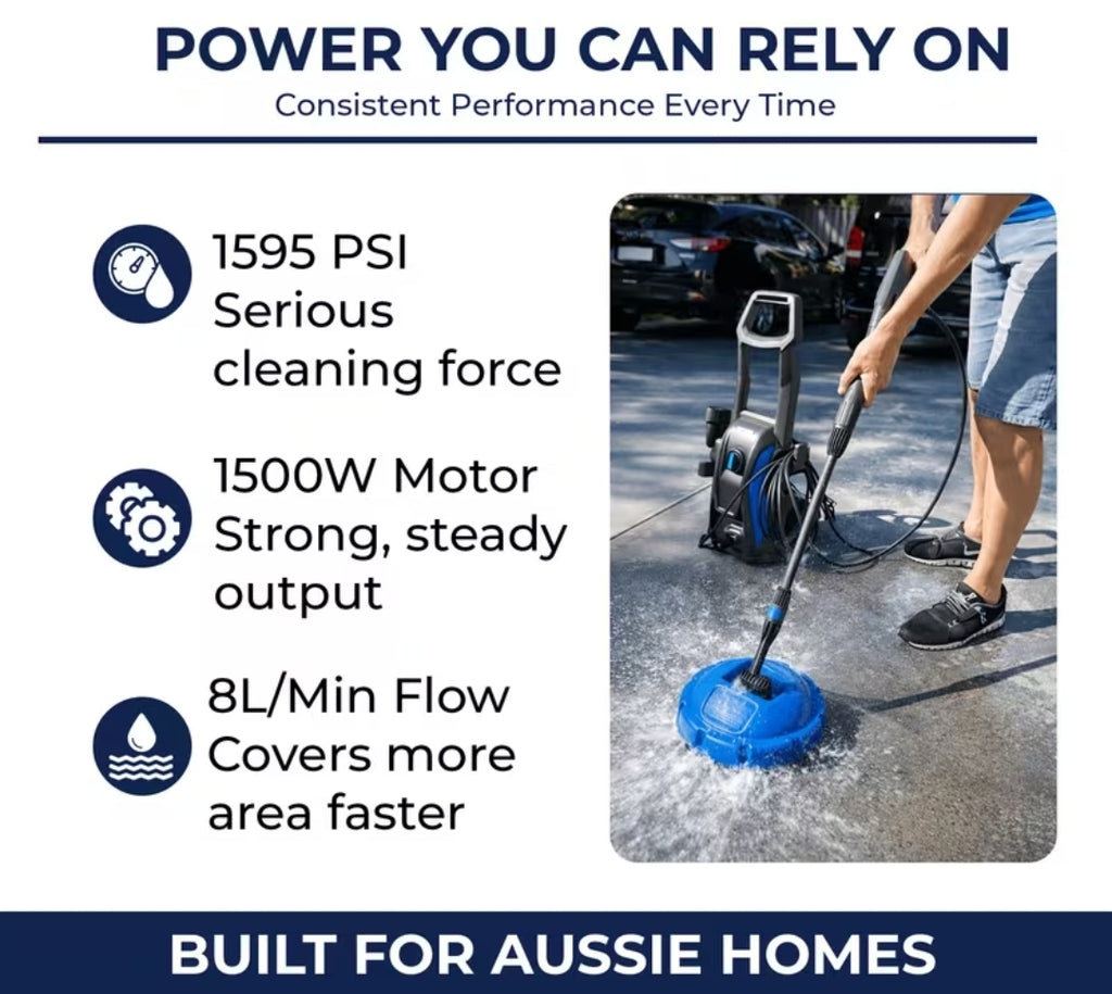 (ONLINE ONLY)Hyundai 1500W Electric Pressure Washer 300LHour Working Pressure 75 Bar (1087 PSI)