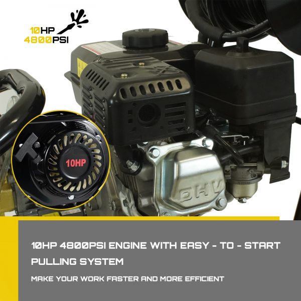10hp 4800psi 30m Hose Reel Pressure Washer