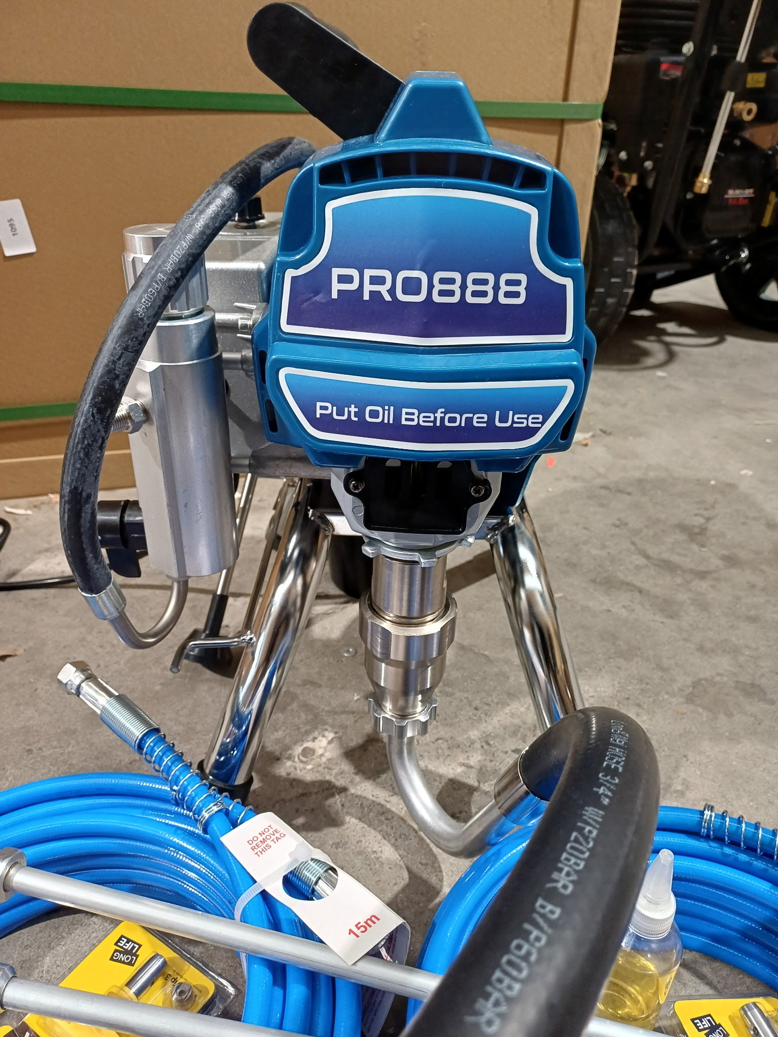 PRO 888 6 HP 3500 PSI AIRLESS PAINT SPRAYER SPRAY GUN 2 wand 5/15 /17/ 19 6/21